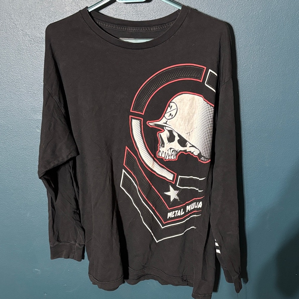 Metal Mulisha Black Long Sleeve with Red and White Graphic
